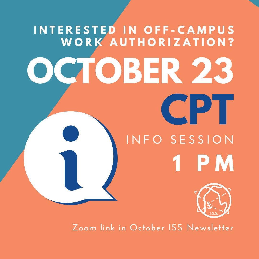 October 23rd next CPT info session